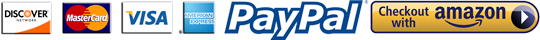 credit card, PayPal and Amazon logos